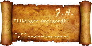 Flikinger Antigoné névjegykártya